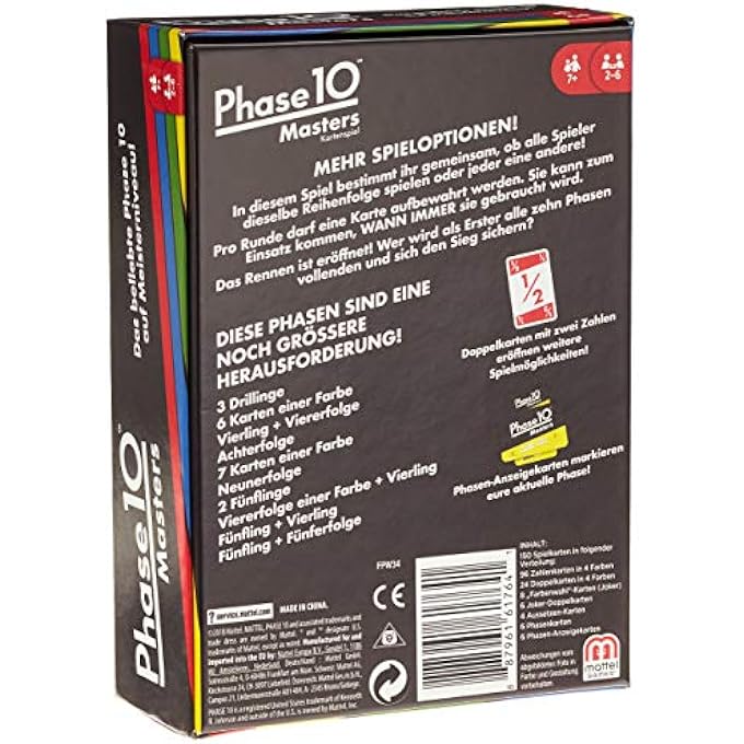 rayihni FPW34 PHASE 10 MASTERS CARD GAME (COVER MAY VARY) - Image 2